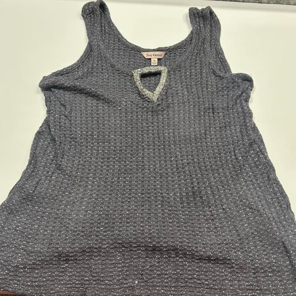 Juicy Couture Women's Grey Waffle Knit Tank Top